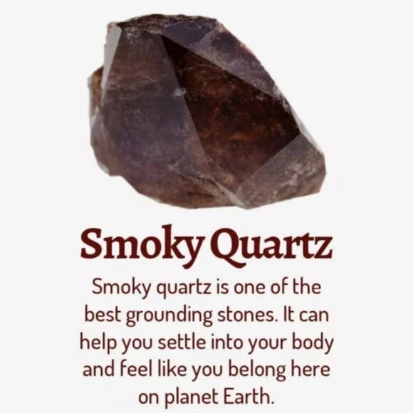 Smoky Quartz Leaf Wire Wrap Cuff – 14Kt Gold Over Copper – Grounding Talisman - Picture 11 of 12